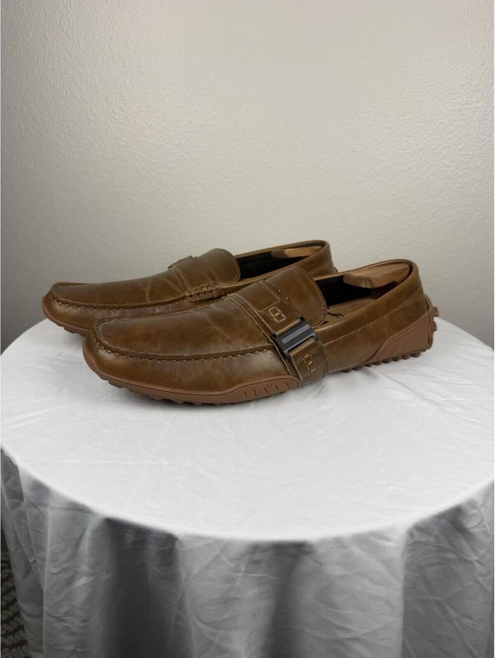 Unlisted Kenneth Cole Owen Driver Loafers Mens 10.5 Brown Leather Slip On